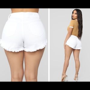 White denim shorts!